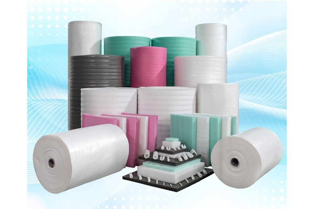Range of EPE foam rolls, sheets and packaging